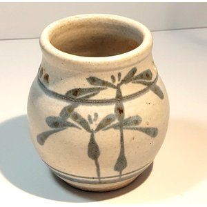 EMERSON CREEK POTTERY 4" Hand-Painted Floral Vase Bedford VA vintage